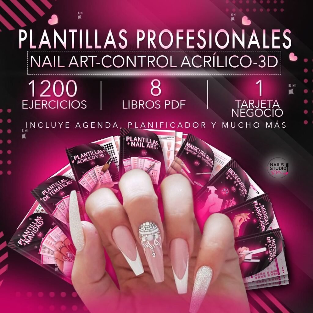 PLANTILLAS DE PRACTICA PARA UÑAS + BONOS GRATIS