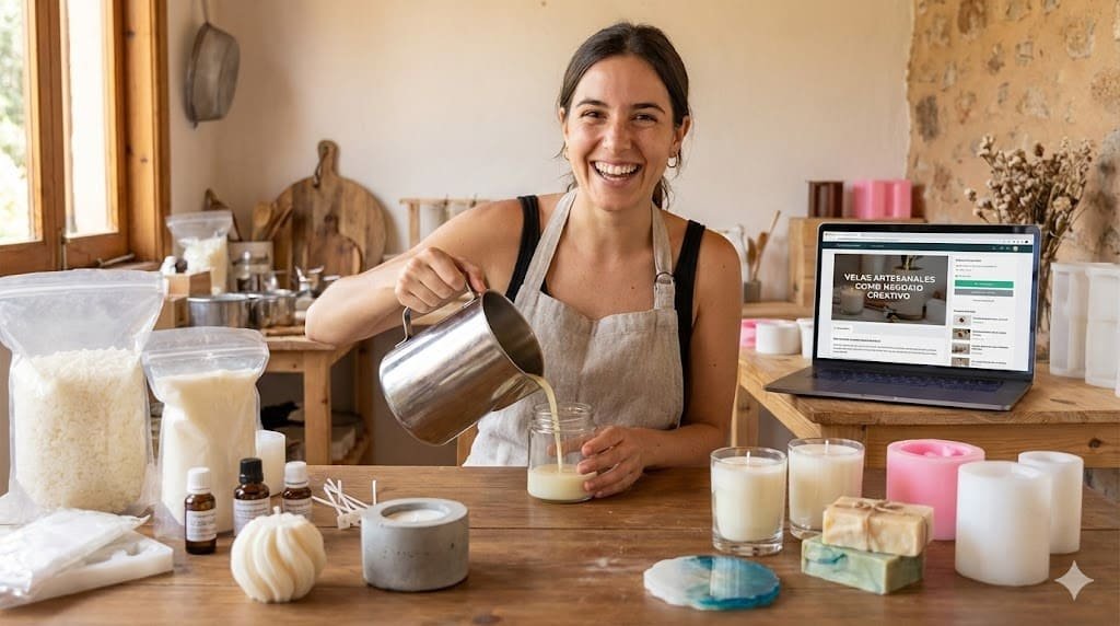Emprende con el Curso Velas Artesanales como Negocio Creativo
